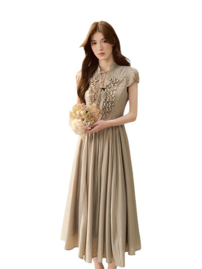 Ruffle V-Neck Maxi Dress