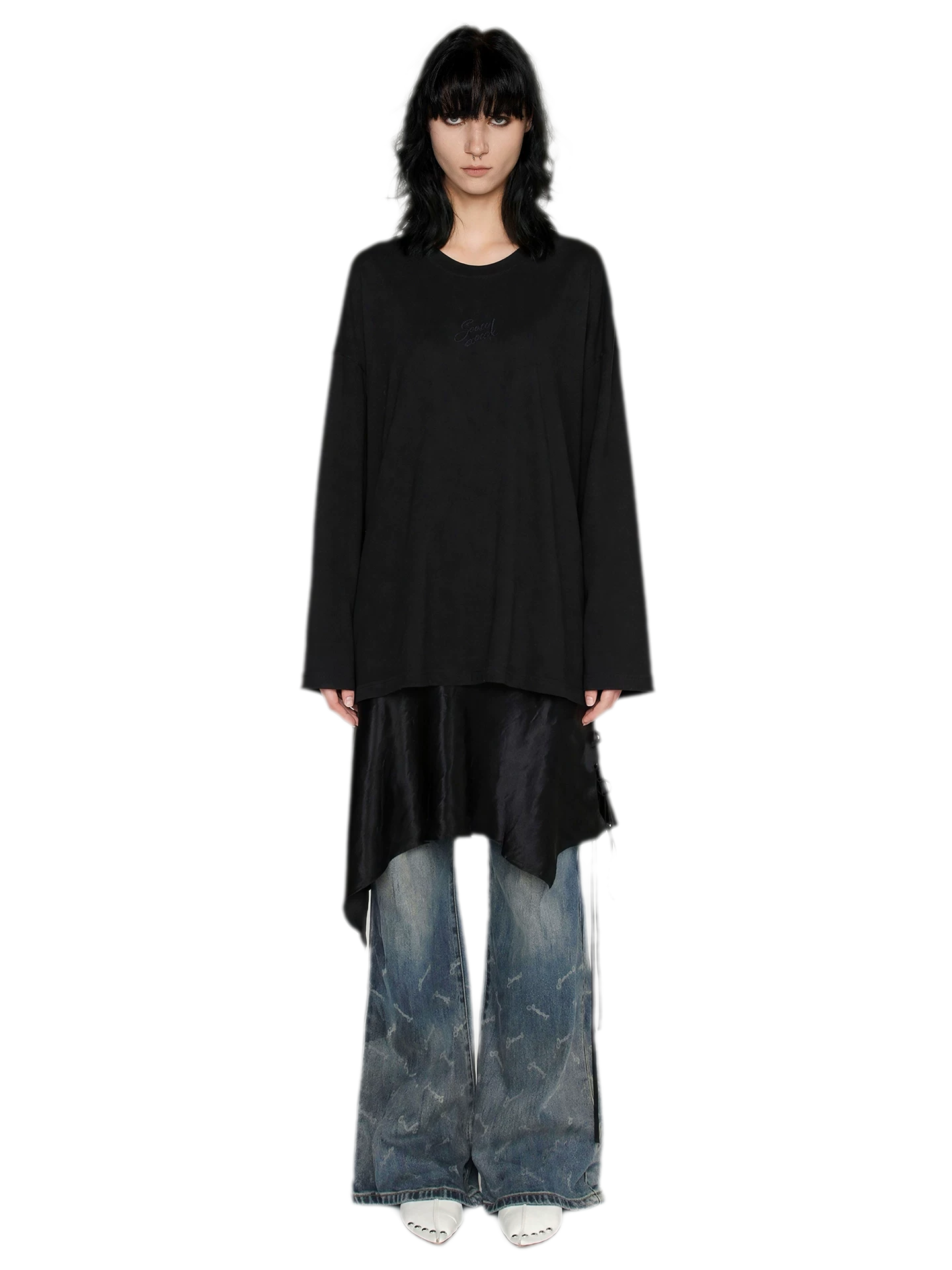 Acetate Layered Hem Dress