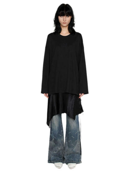 Acetate Layered Hem Dress