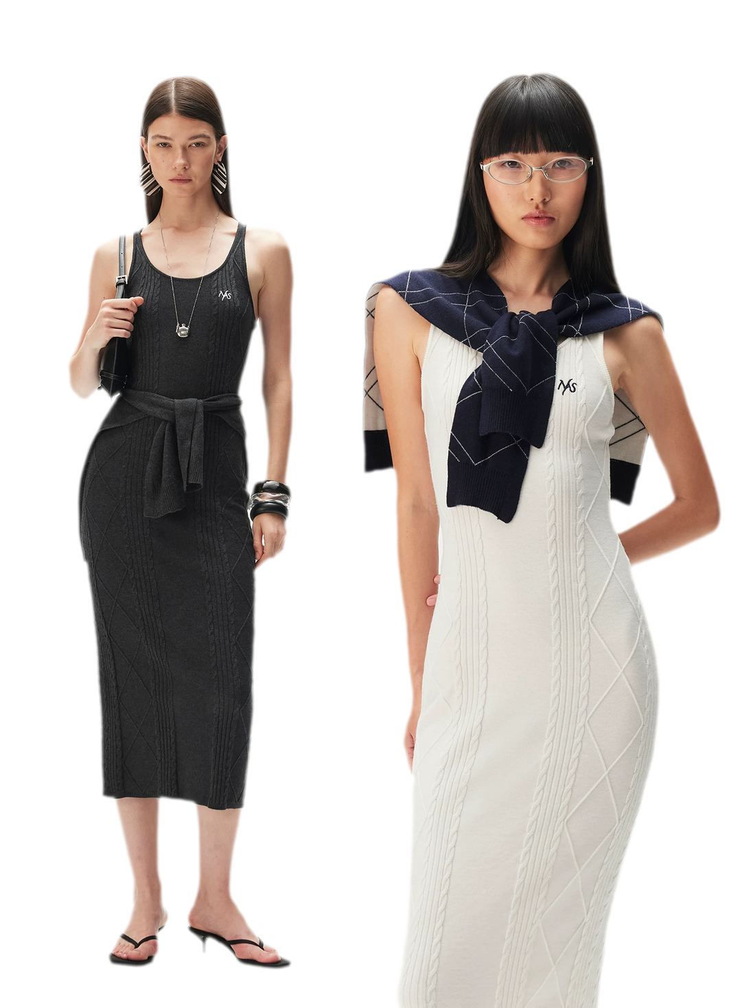 Wool Cable Knit Dress