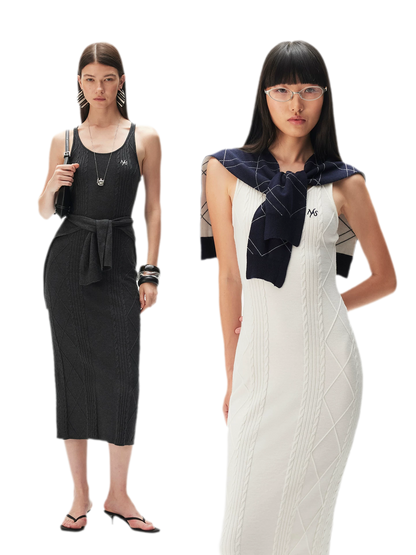 Wool Cable Knit Dress