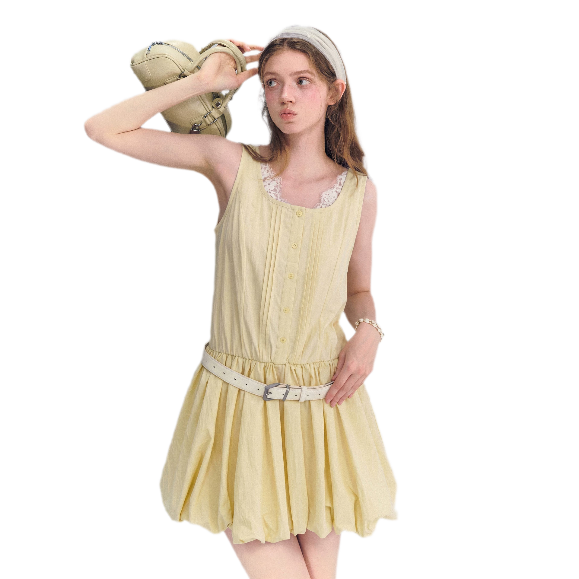 Lace Square Neck Dress