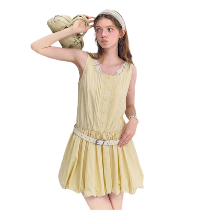 Lace Square Neck Dress