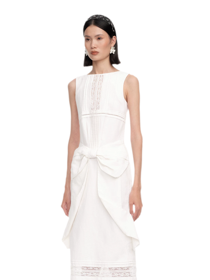 Elegant Bowknot Long Dress