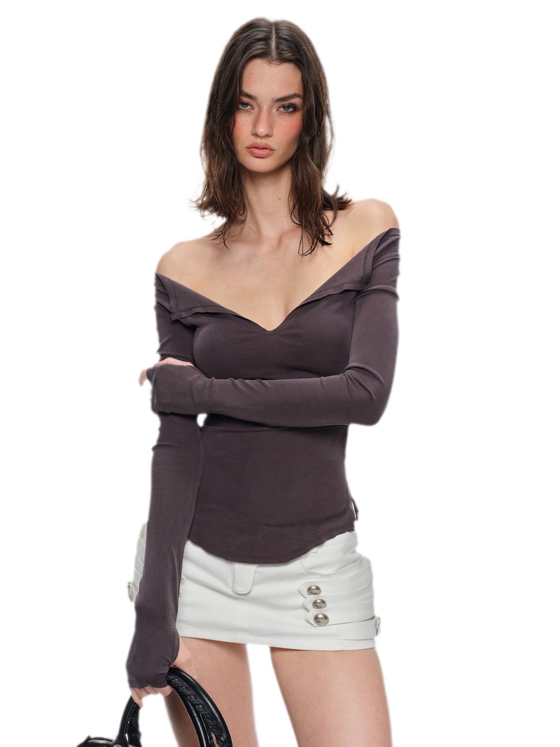 Modal Slim-Fit V-Neck Top