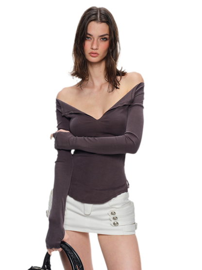 Modal Slim-Fit V-Neck Top
