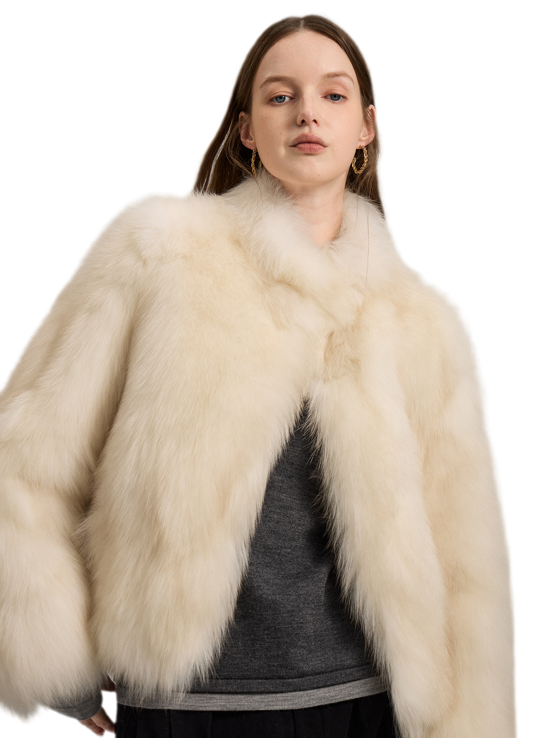 Gradient Fox Fur Jacket