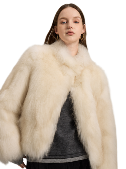 Gradient Fox Fur Jacket