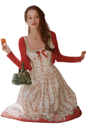 Cotton Floral Fitted Sundress