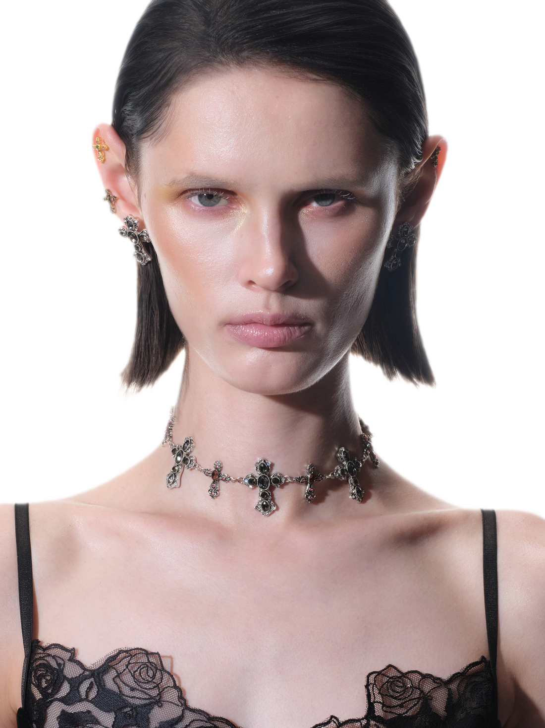Crystal Cross Pendant Necklace