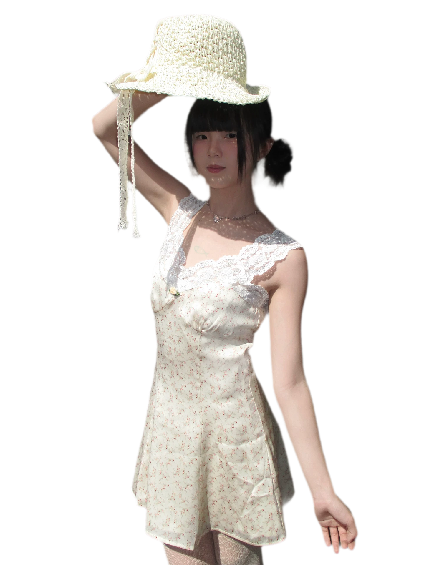 Vintage Leopard Lace Splice A-Line Dress