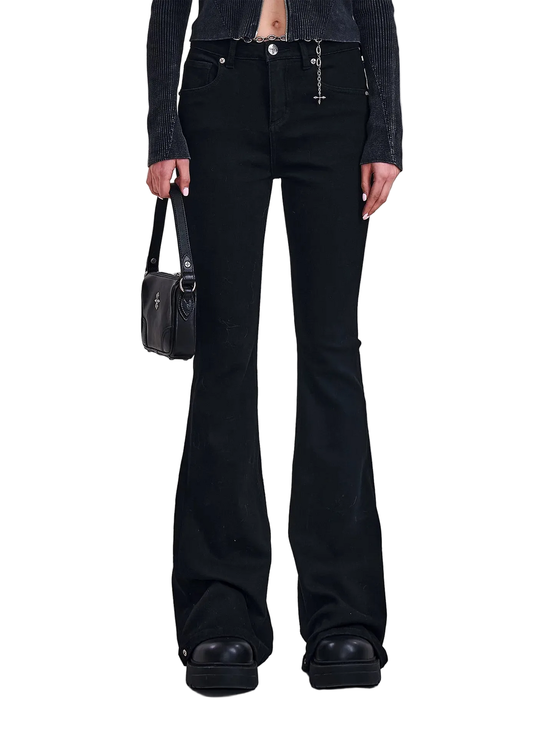 Classic Cross Hurricane Flare Denim Pants
