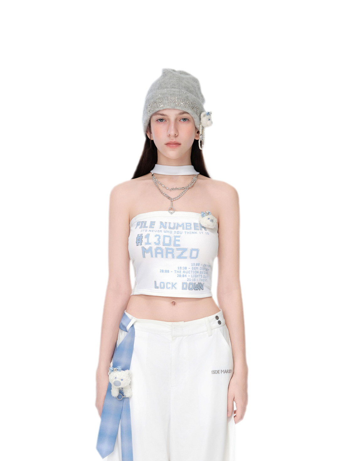 Silver Chain Bustier Top