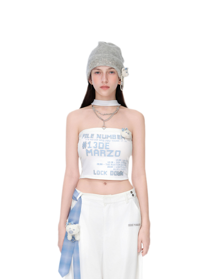 Silver Chain Bustier Top