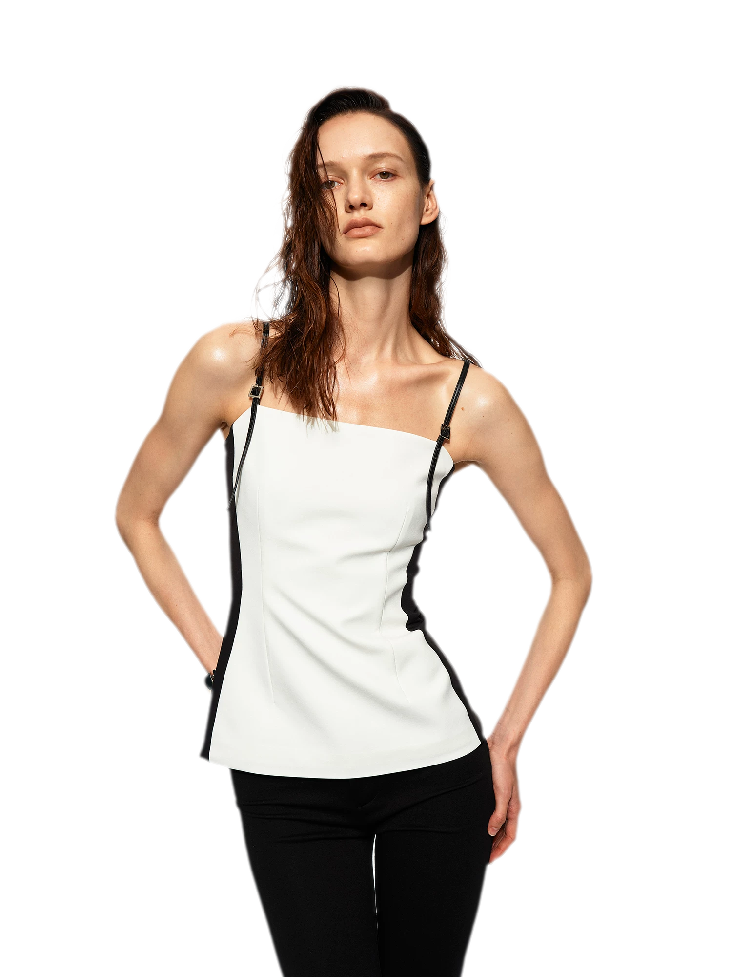Black White Bustier Cami
