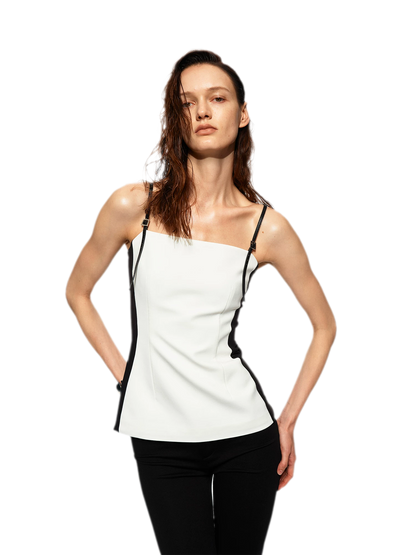 Black White Bustier Cami