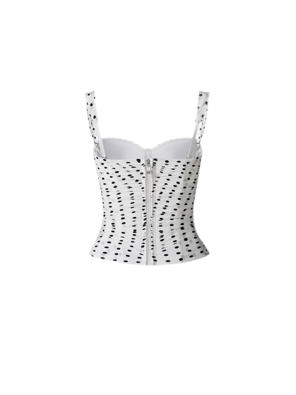 Polka Dot Bustier Top