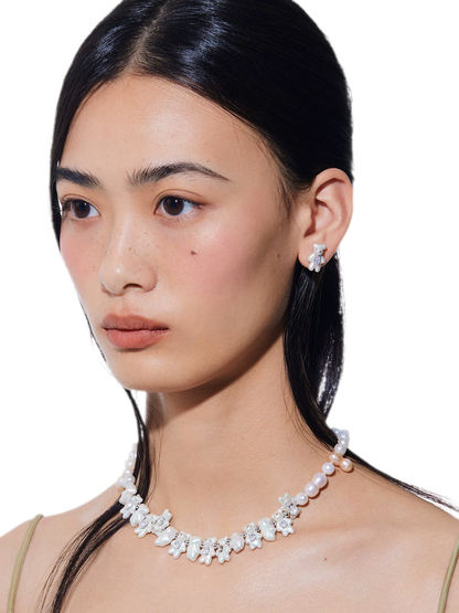 Pearl Bear Statement Earrings