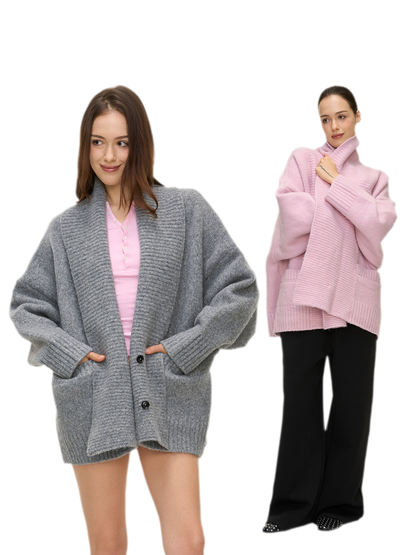 Dense Knit Shawl Cardigan