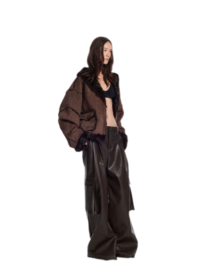 Faux Fur Reversible Short Jacket