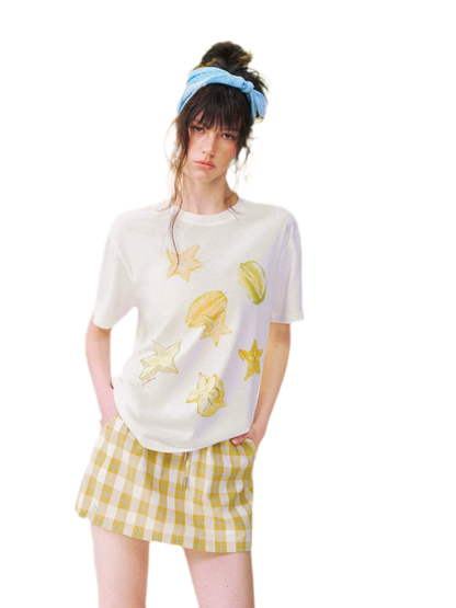 Starfruit Print T-Shirt