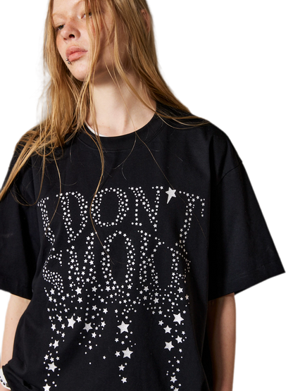 Loose Fit Glitter Logo T-Shirt