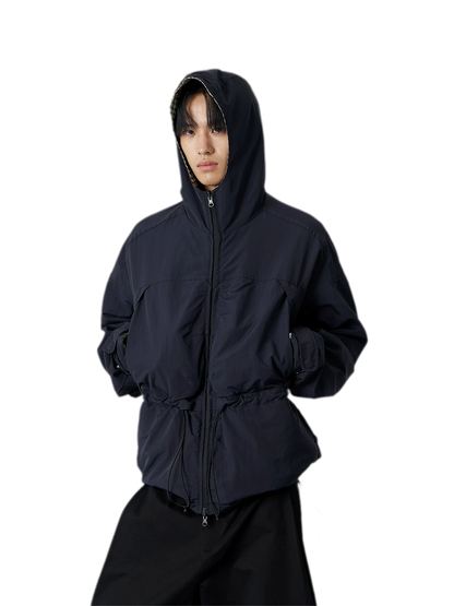Reversible Hooded Windproof Jacket