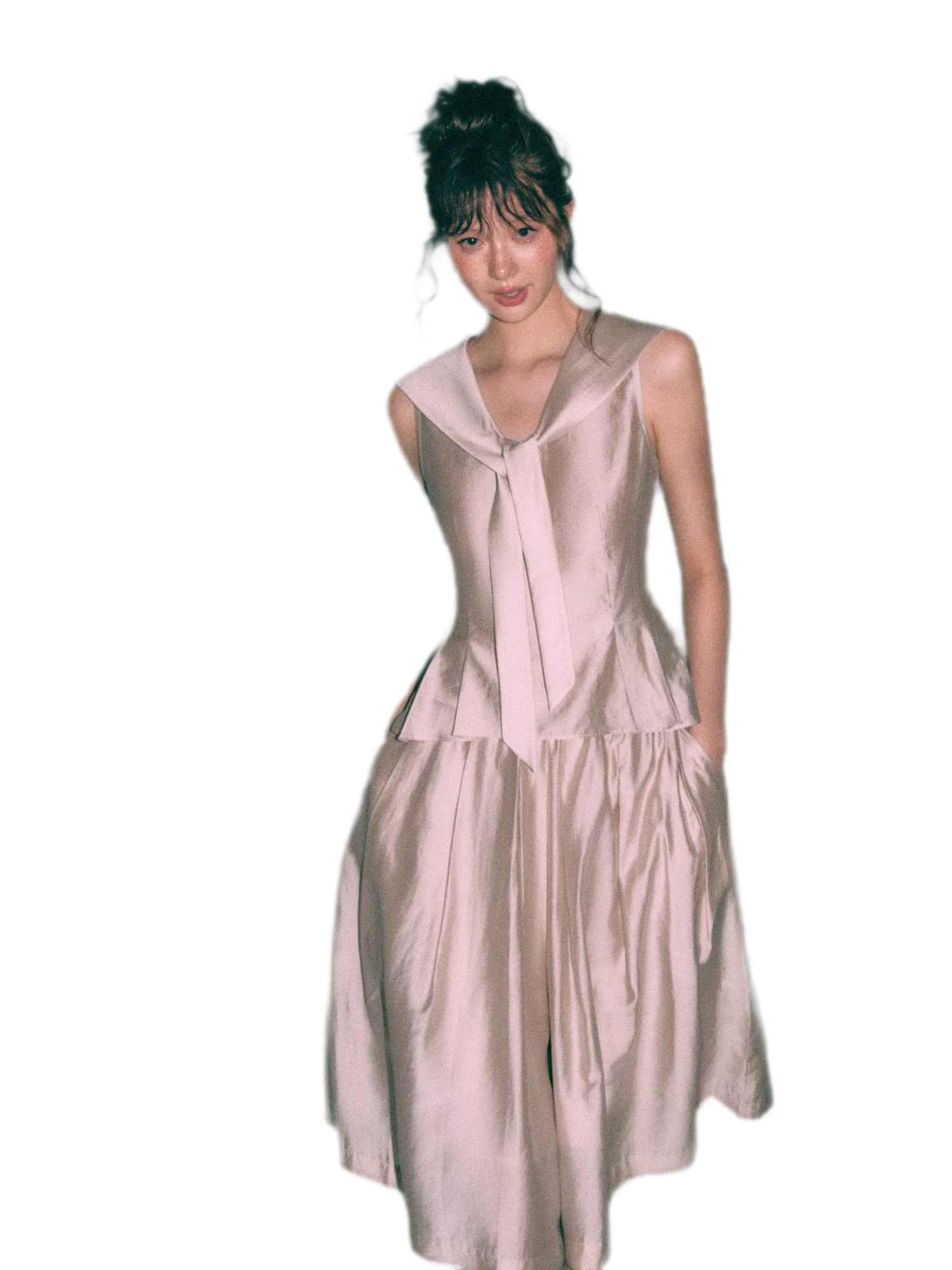 Sailor Collar Blouse Culottes