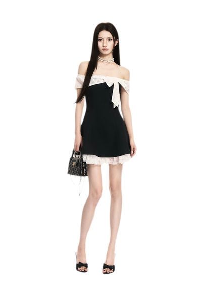 Black White Lace Dress