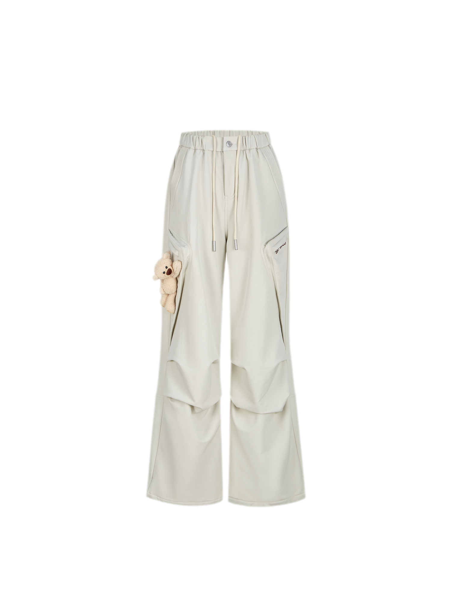 Fleece-Lined Drawstring Cargo Pants