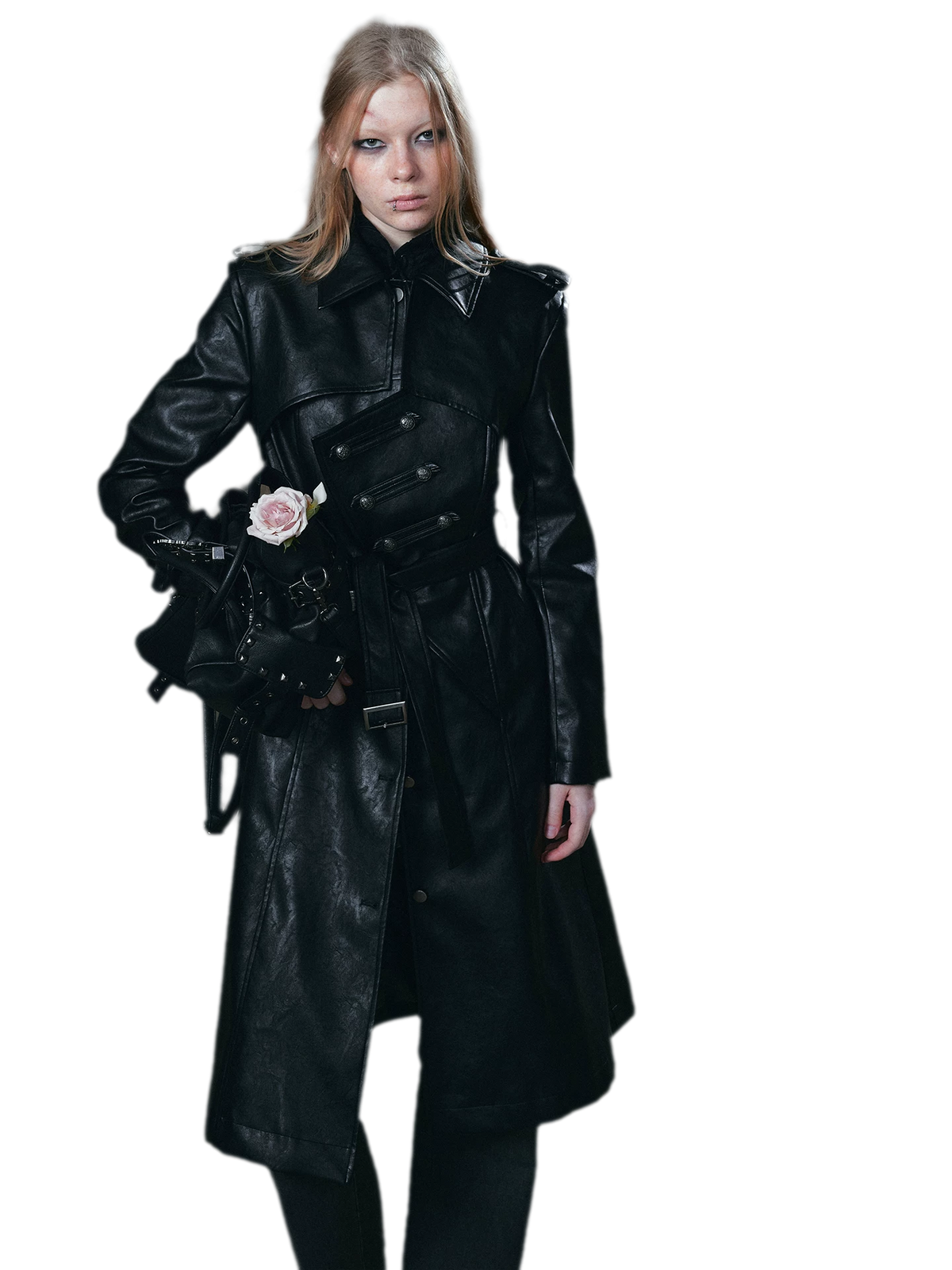 Textured Asymmetric Long Coat