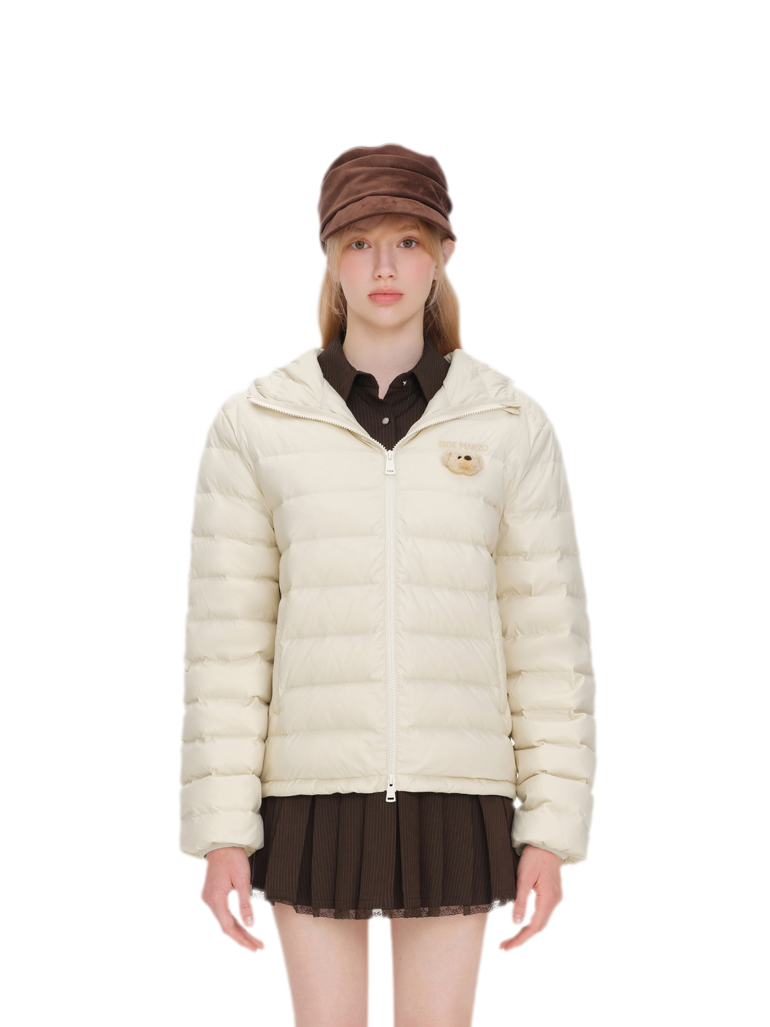 Quilted Hooded Lightweight Down Jacket