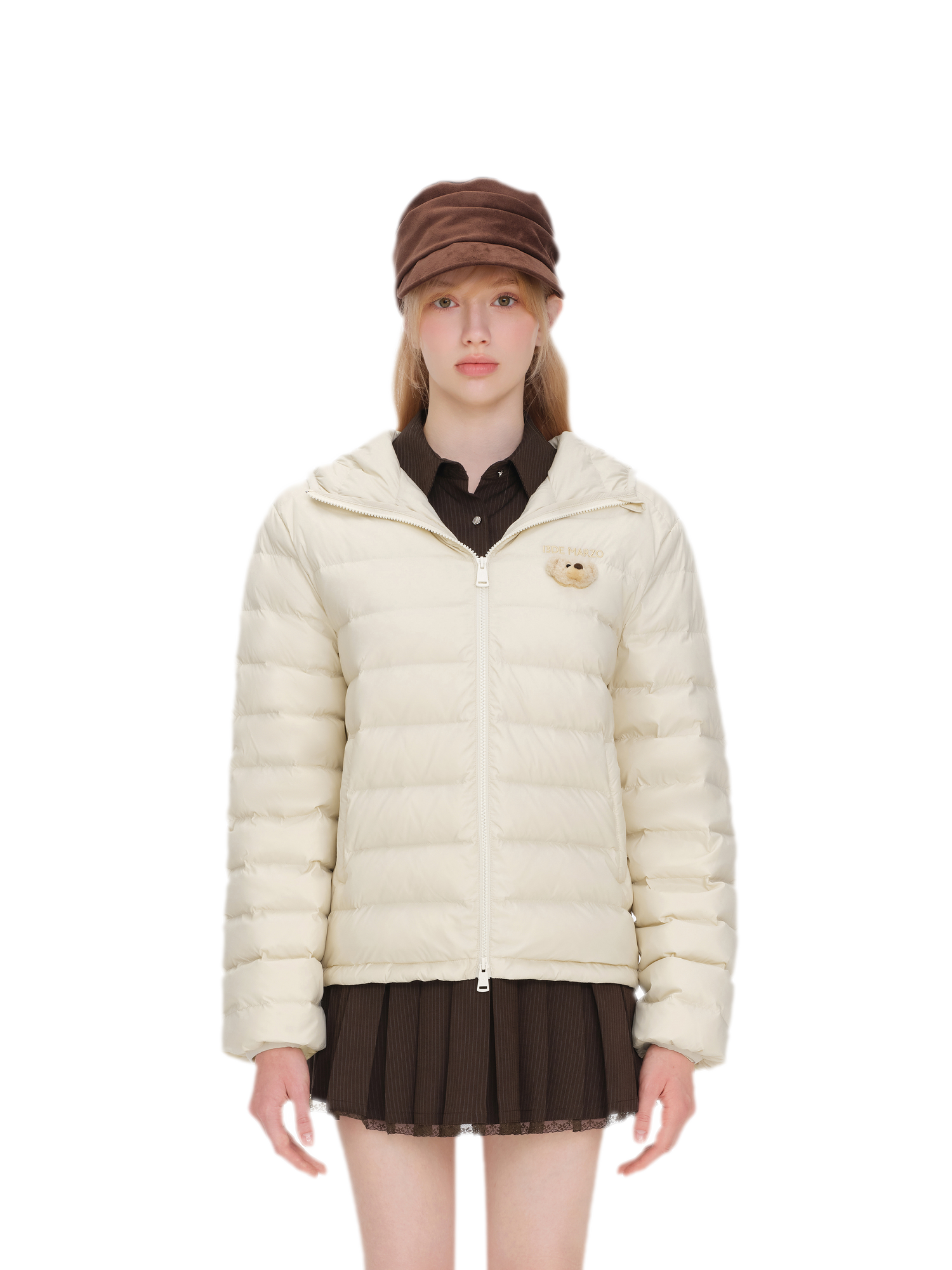 Quilted Hooded Lightweight Down Jacket