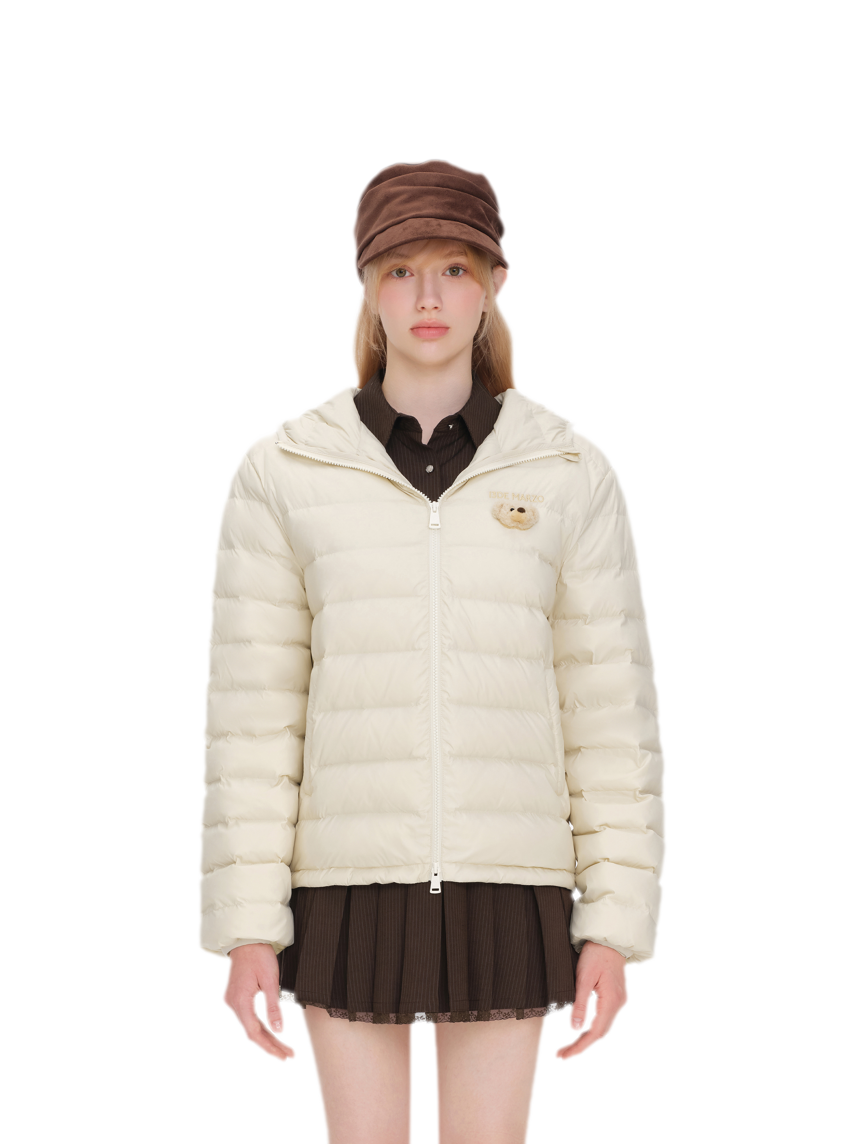 Quilted Hooded Lightweight Down Jacket