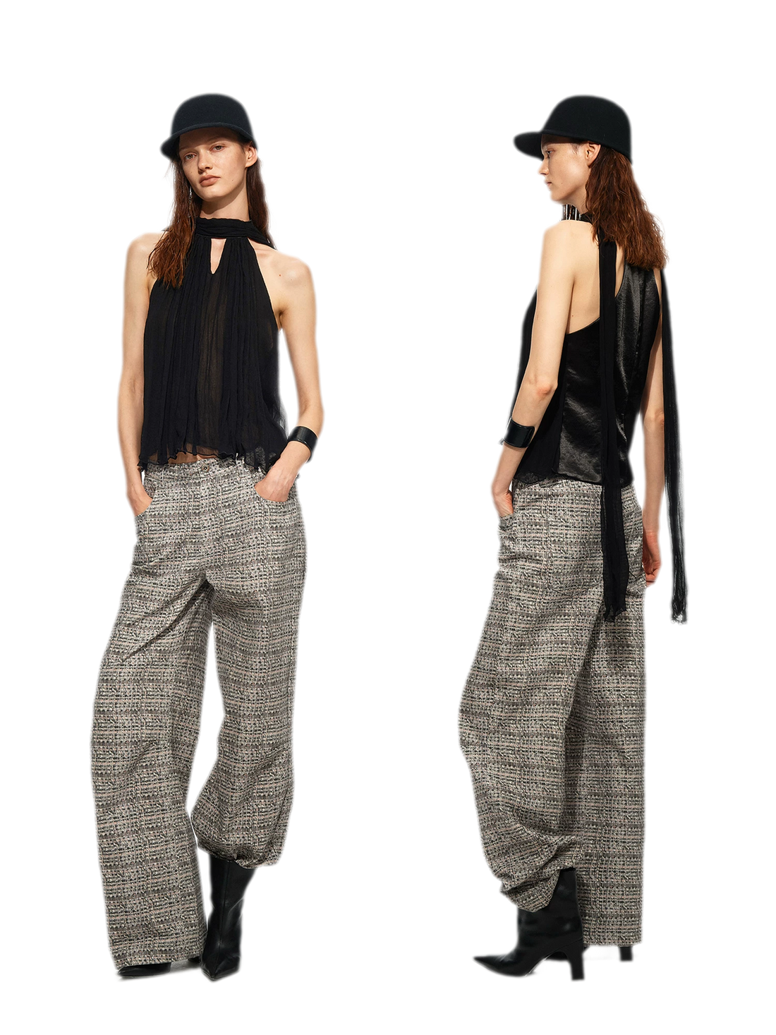 Tie Halter Chiffon Tank