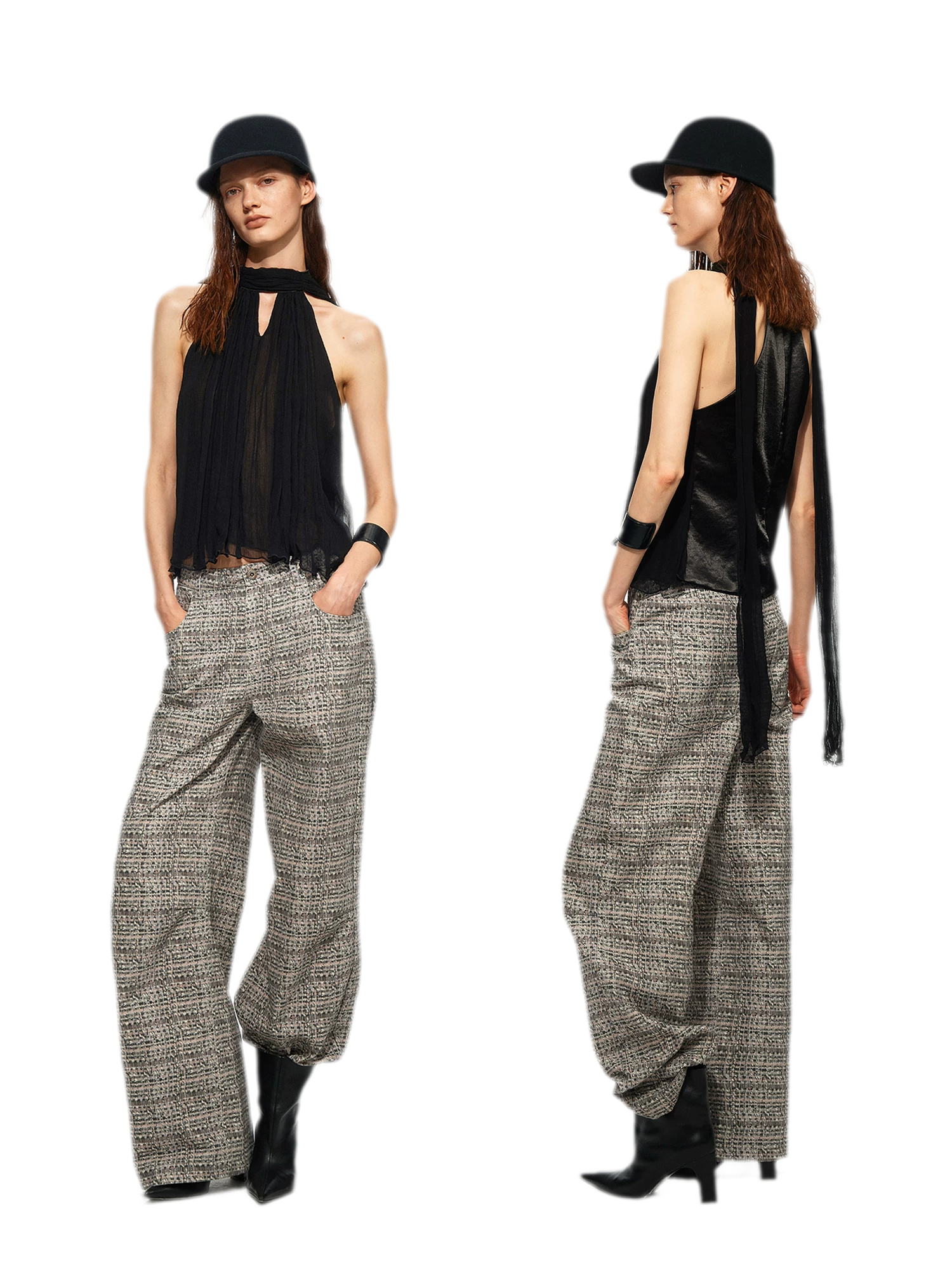 Tie Halter Chiffon Tank