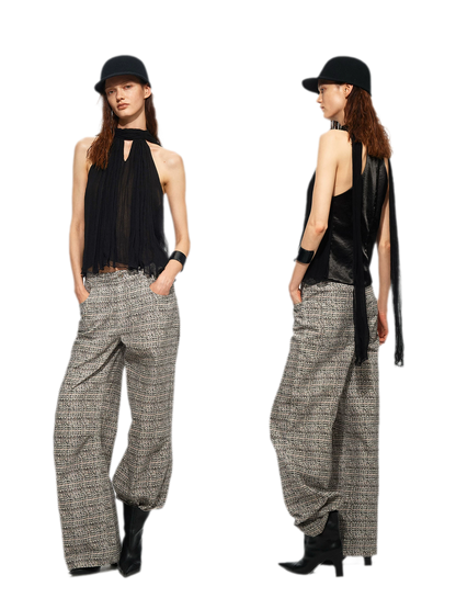 Tie Halter Chiffon Tank