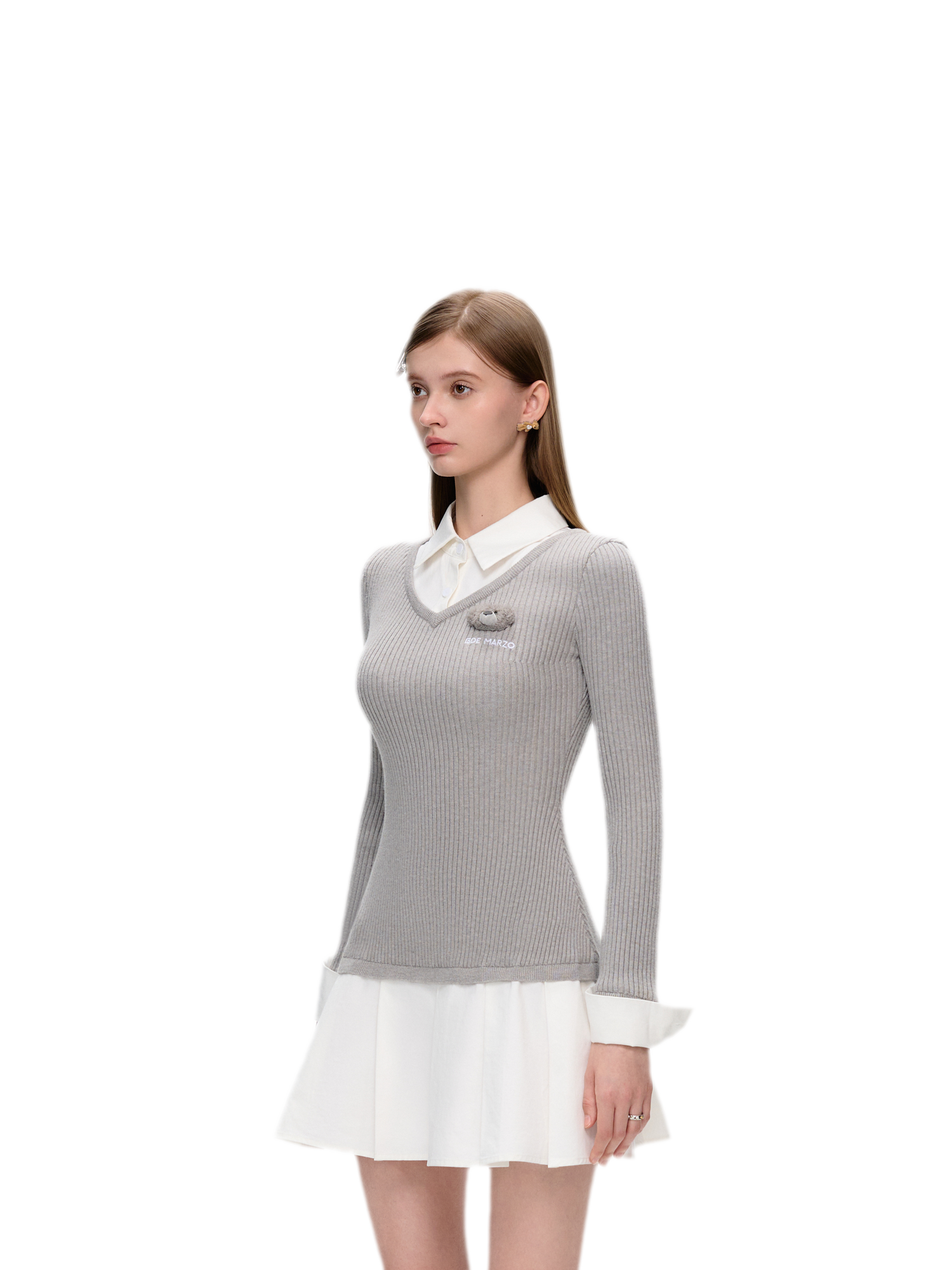 Faux Layered Knit Dress