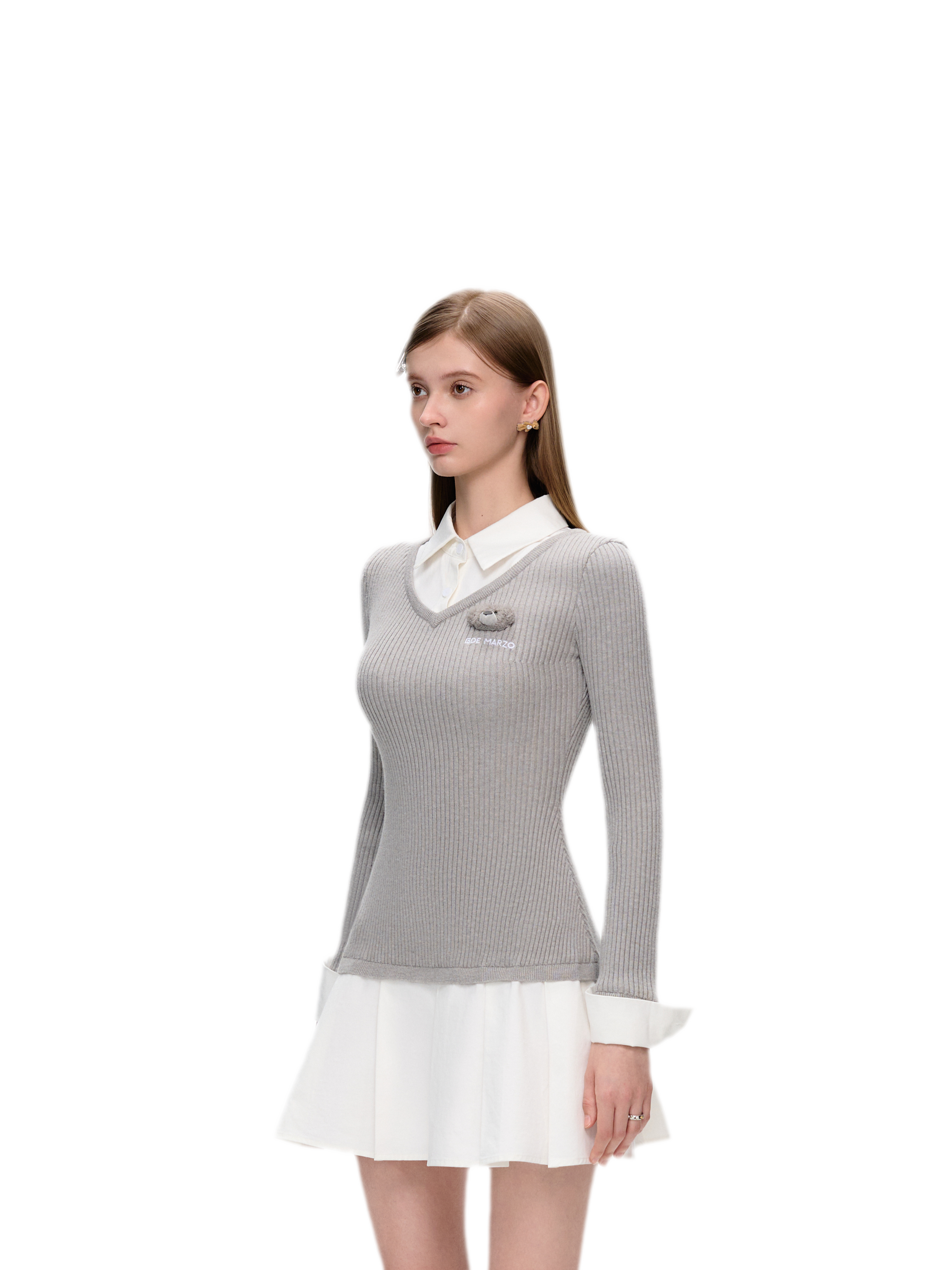 Faux Layered Knit Dress