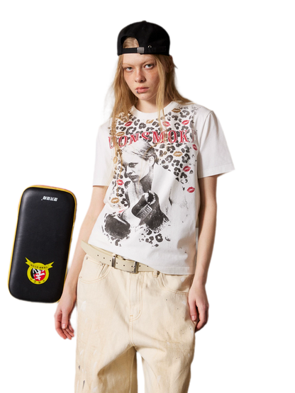 Leopard Boxer Graphic T-Shirt