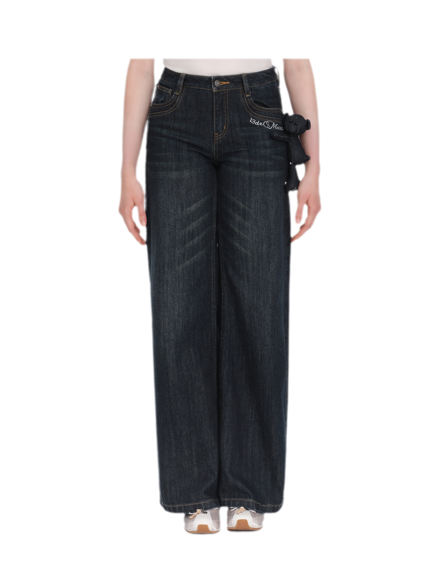 Mid-Low Waist Straight Jeans