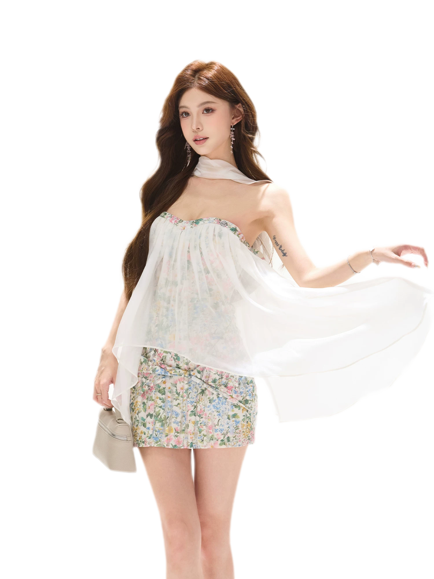 Spring Meadow Chiffon Dress