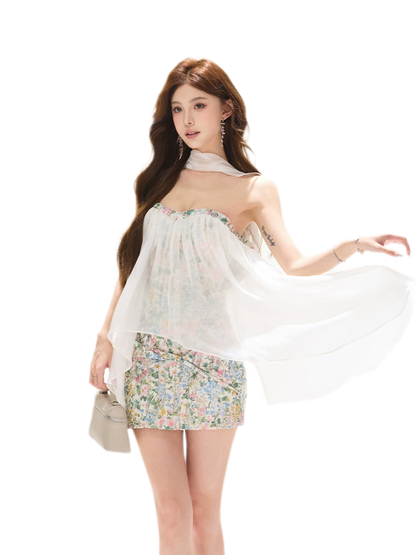 Spring Meadow Chiffon Dress