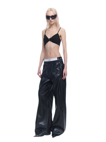 Metal Ring Gathered Bra