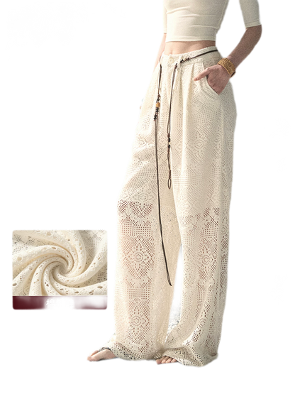 Hollow Wide-Leg Pants
