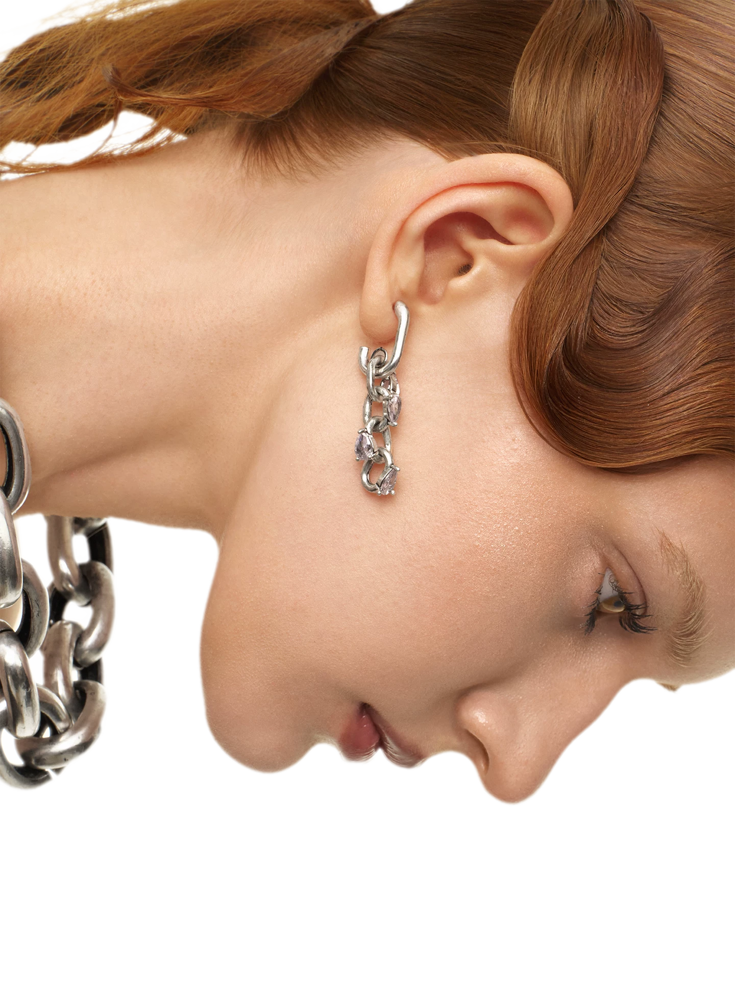 Vintage Silver Chain Earrings