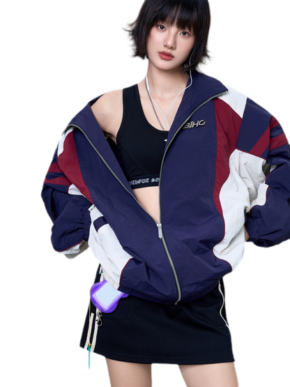 Taslon 컬러 블록 재킷