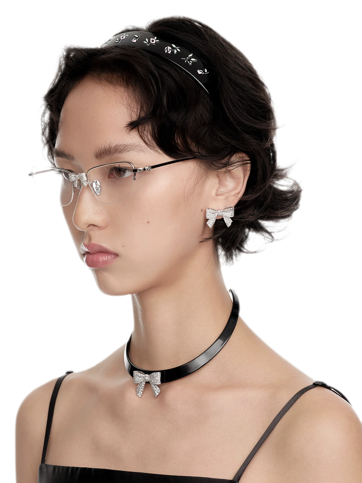 Crystal Bow Collar Jewelry