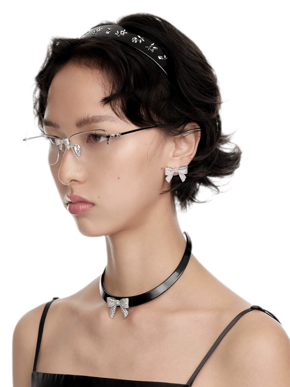 Crystal Bow Collar Jewelry