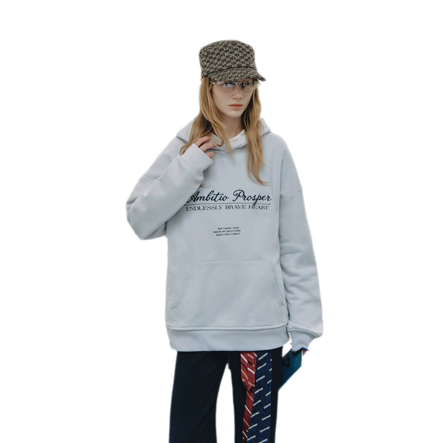 Embroidered Cotton Hooded Sweatshirt